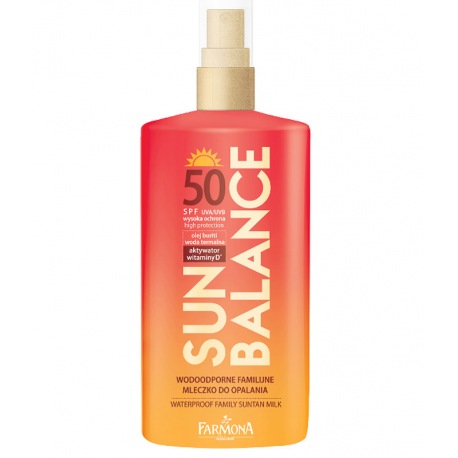 SUN BALANCE Wodoodporne familijne mleczko do opalania SPF50 200ml SUN BALANCE Wodoodporne familijne mleczko do opalania SPF50 200ml