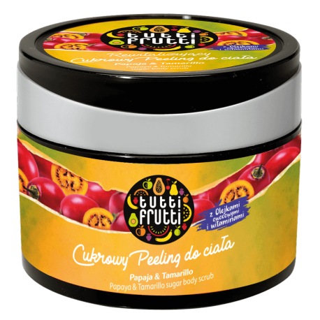 TUTTI FRUTTI Papaja & Tamarillo cukrowy peeling do ciała 300g