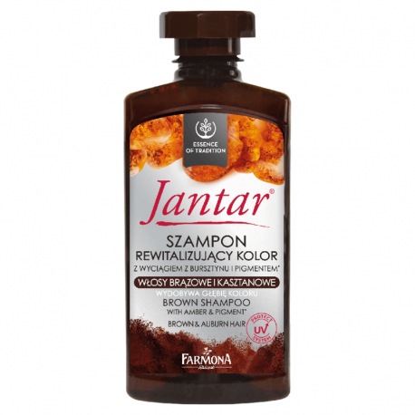 JANTAR Szampon rewitalizujący kolor WŁOSY BRĄZOWE I KASZTANOWE, 330ml