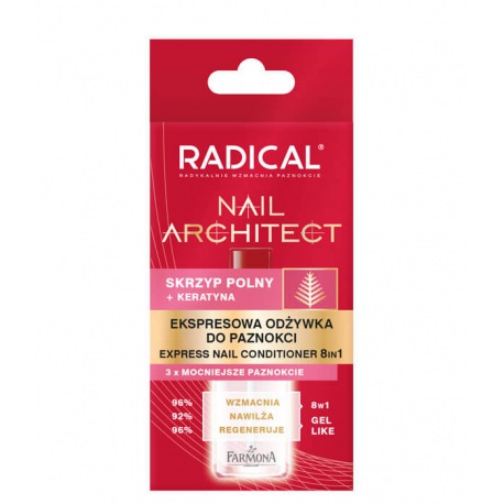 RADICAL Nail Architect Ekspresowa odżywka do paznokci 8w1 12ml RADICAL Nail Architect Ekspresowa odżywka do paznokci 8w1 12ml