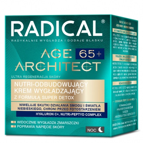 RADICAL® AGE ARCHITECT 65+ NUTRI-ODBUDOWUJĄCY KREM WYGŁADZAJĄCY Z FORMUŁĄ SUPER DETOX, NA NOC, 50ml RADICAL® AGE ARCHITECT 65+ NUTRI-ODBUDOWUJĄCY KREM WYGŁADZAJĄCY Z FORMUŁĄ SUPER DETOX, NA NOC, 50ml