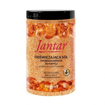 JANTAR Odświeżająca sól do kąpieli z esencją bursztynową, 500g 