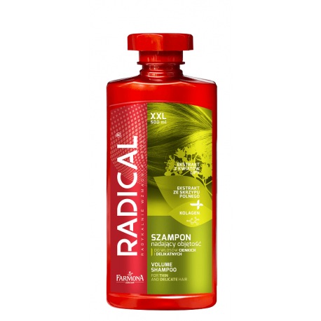 RADICAL Szampon nadający objętość do włosów cienkich i delikatnych 500ml RADICAL Szampon nadający objętość do włosów cienkich i delikatnych 500ml