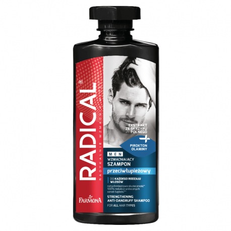 RADICAL MEN Przeciwłupieżowy szampon wzmacniający 400ml
