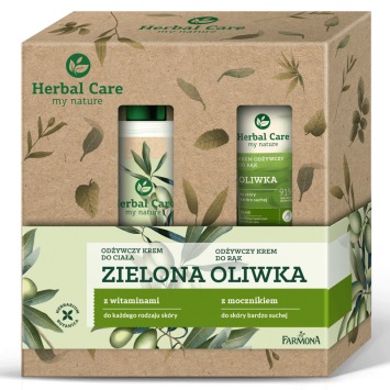 Zestaw Herbal Care pielęgnacja ciała Oliwka (balsam, krem do rąk)
