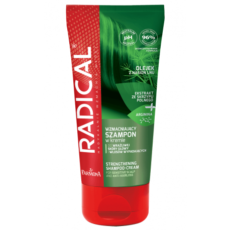 RADICAL Wzmacniający szampon w kremie do wrażliwej skóry głowy i włosów wypadających 200ml