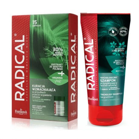 Zestaw RADCIAL  - szampon trychologiczny + kuracja wzmacniająca 