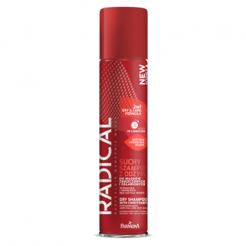 Radical Suchy szampon z odżywką do włosów zniszczonych i osłabionych 2w1, 180 ml