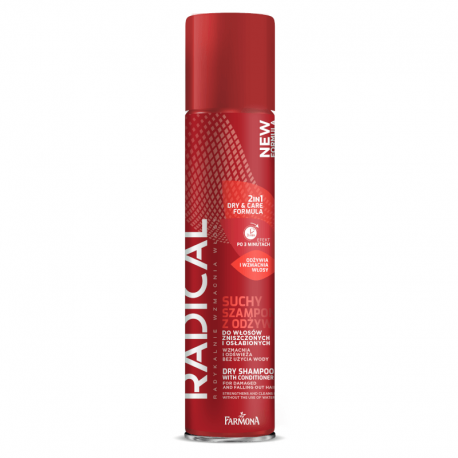 Radical Suchy szampon z odżywką do włosów zniszczonych i osłabionych 2w1, 180 ml