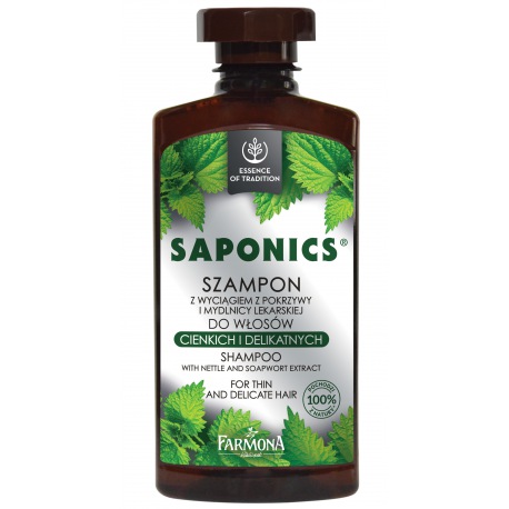 Saponics Szampon z wyciągiem z pokrzywy 330ml