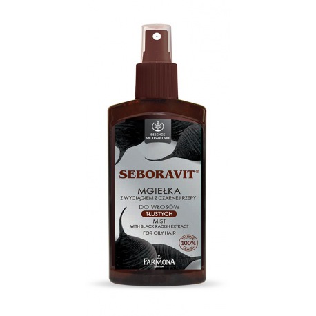Seboravit mgiełka z wyciągiem z czarnej rzepy do włosów tłustych 200ml Seboravit mgiełka z wyciągiem z czarnej rzepy do włosów tłustych 200ml